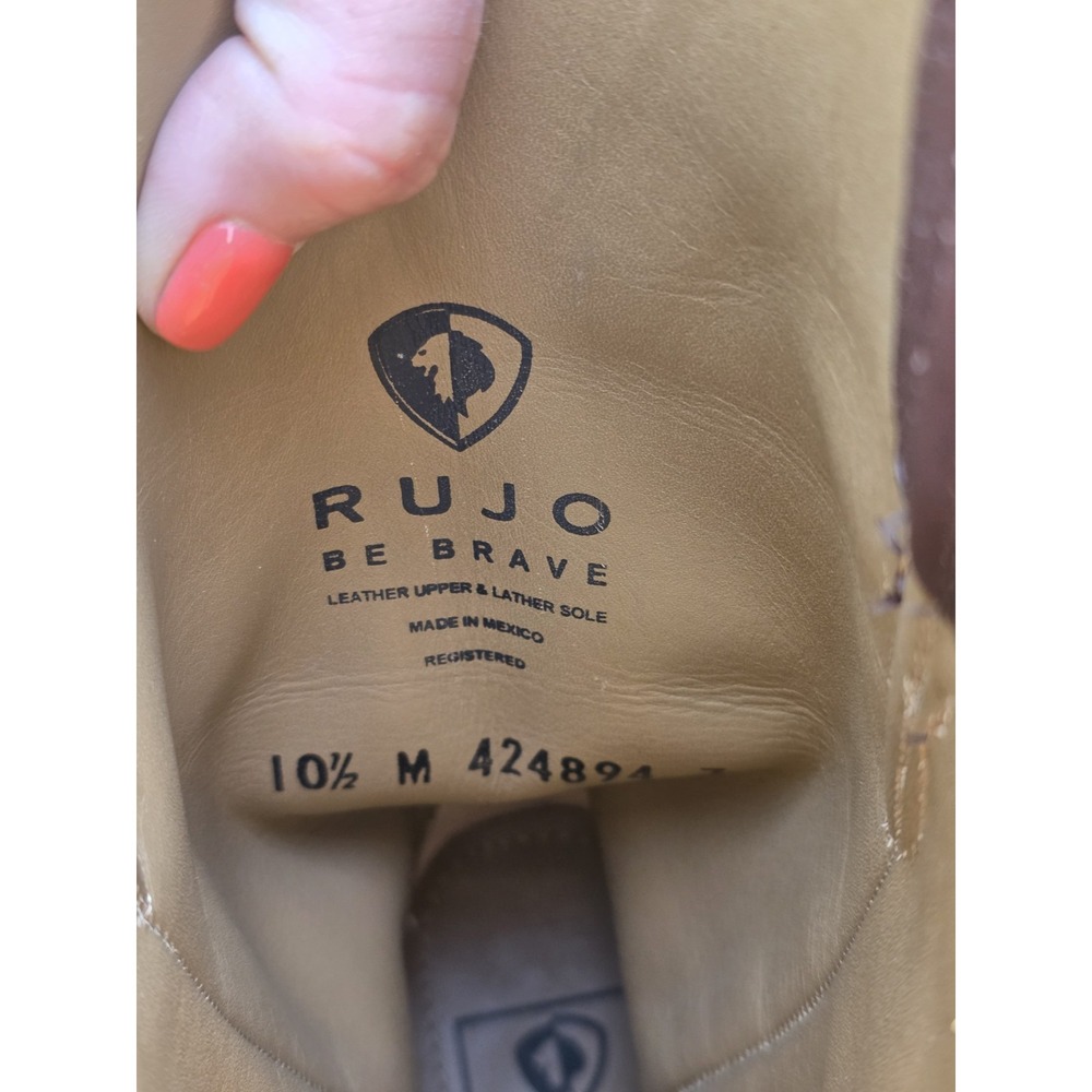 Rujo Chocolate Leather Boots Womens 10.5 NWB - Picture 12 of 16
